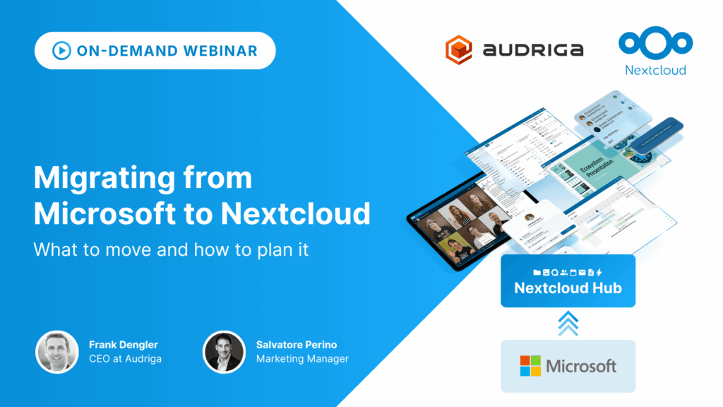 Migrating from Microsoft to Nextcloud: What to move and how to plan it (on-demand)