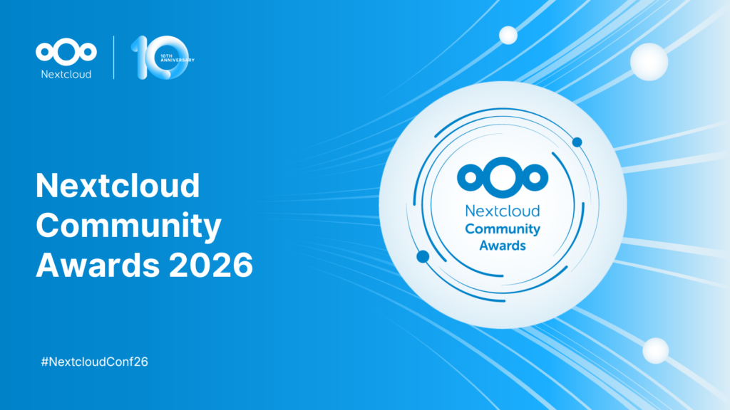 Nextcloud Community Awards 2026 blog