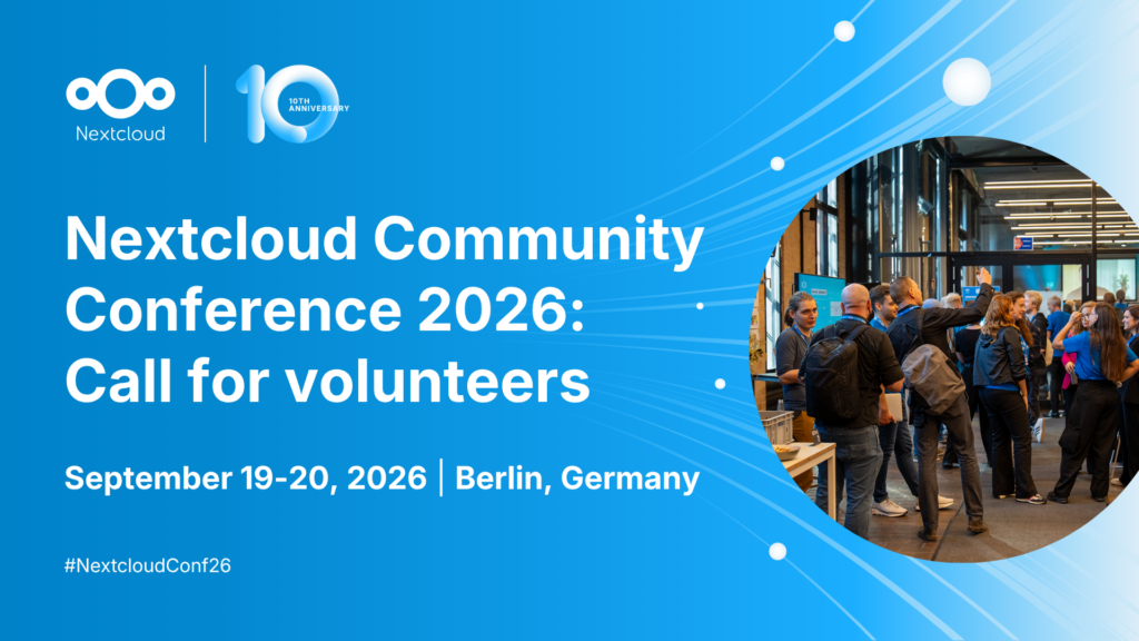 Nextcloud Community Conference 2026: Call for volunteers