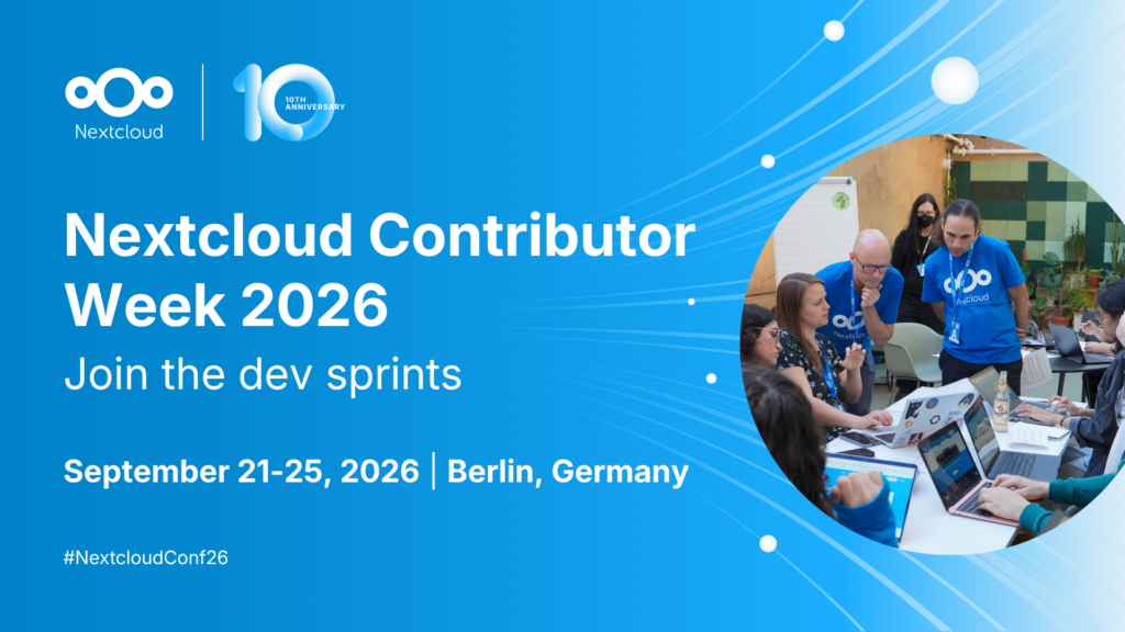 Join the dev sprints at the Nextcloud Contributor Week 2026