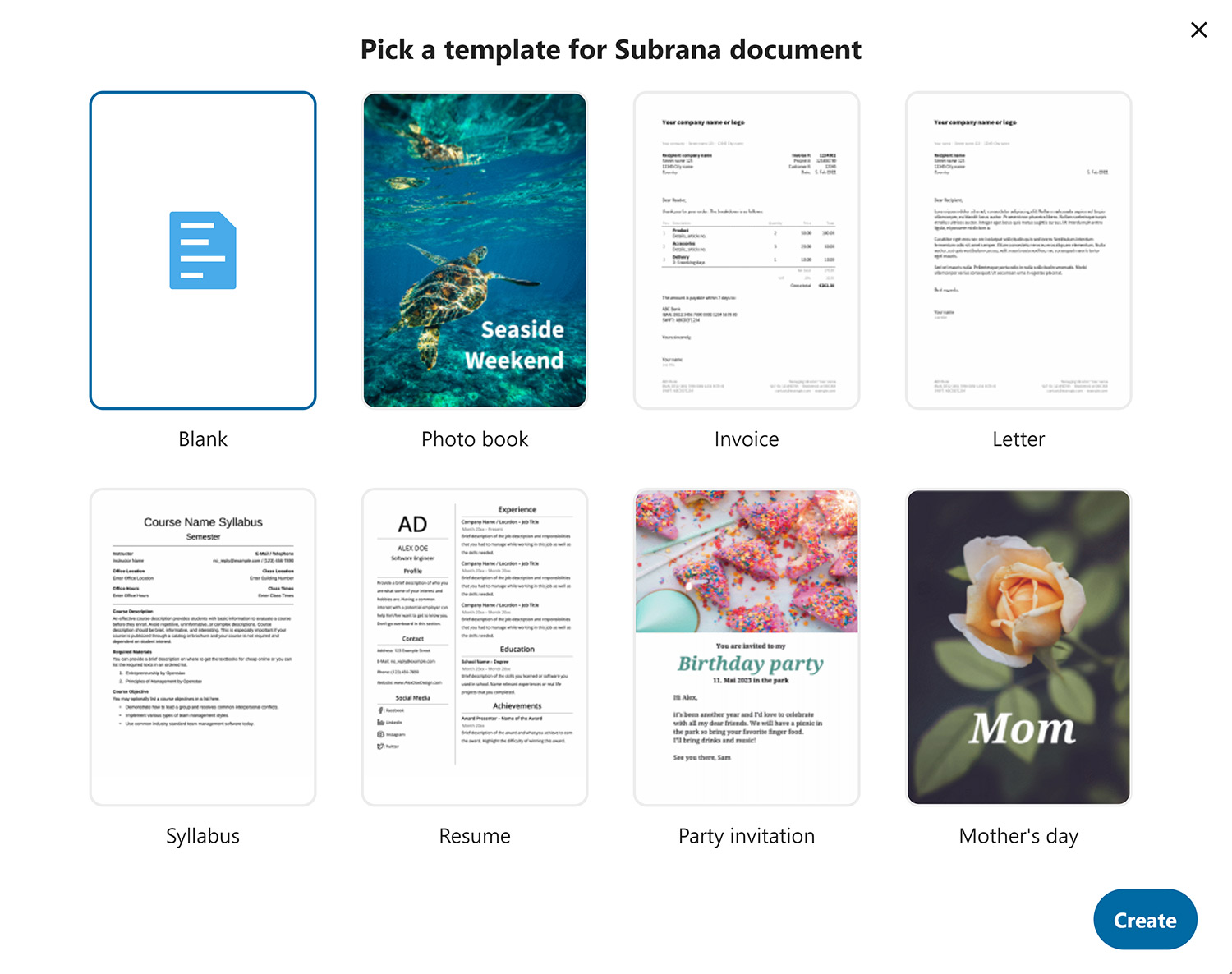 Nextcloud Office document templates Hub 5